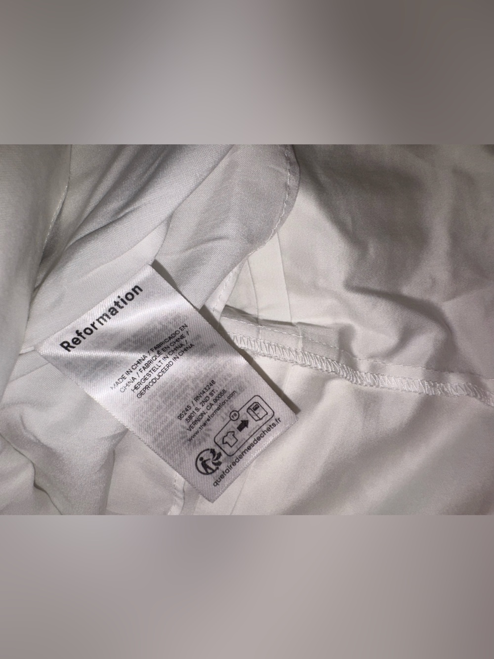 NEW Reformation Joliette cotton mini white dress sz S - Picture 7 of 8